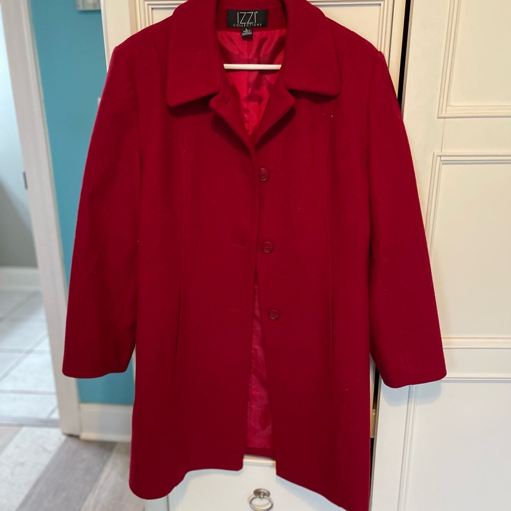 Red dress coat